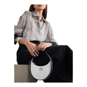 Valentino Garavani Metallic White Silver Shoulder Bag